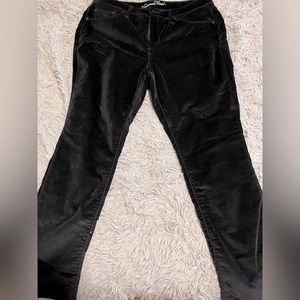 Womens Black Velvet - like pants